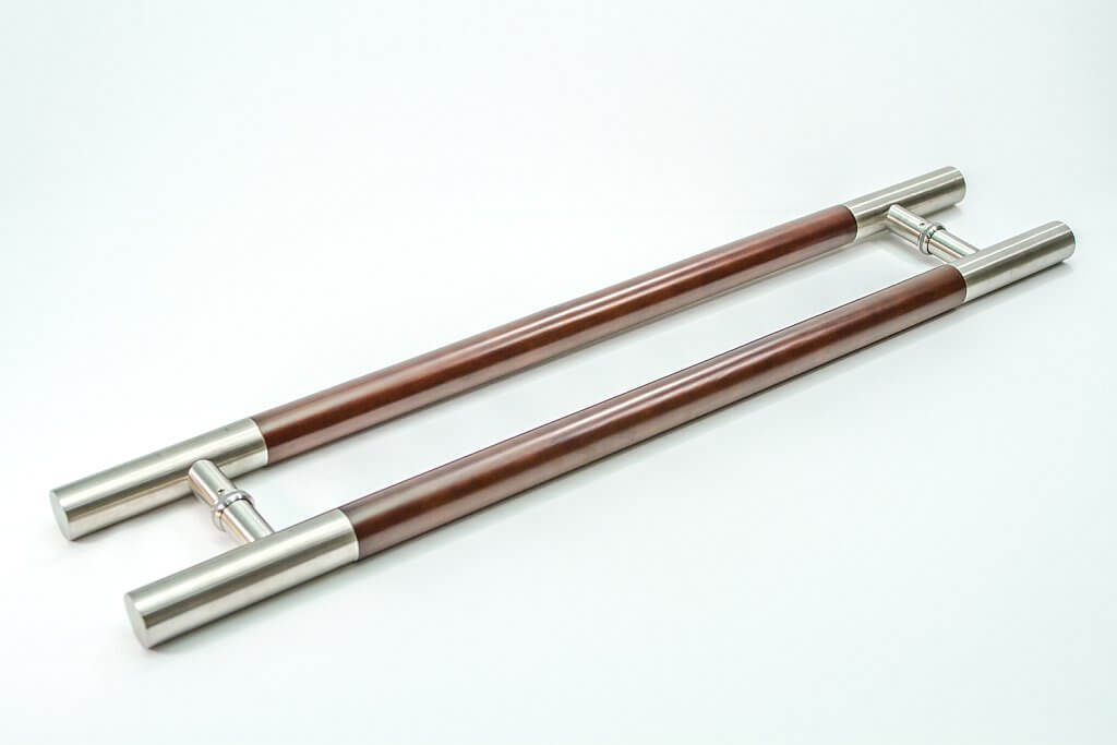 Brushed Ends, Birch Wood (Dark Mahogany Color) Middle